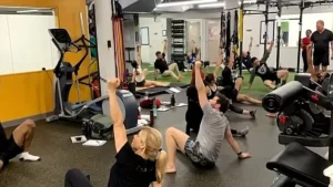 Kettlebell certification class in progress at Momentum Fitness New York City